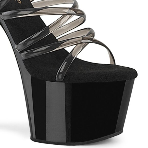 Black Strappy Platform Heels | Exotic Dancer & Pole Dancing Shoes - Picture 5 of 5
